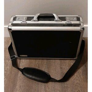 Vaultz Combination Locking Briefcase Laptop Storage Hard Shell Case Black Strap